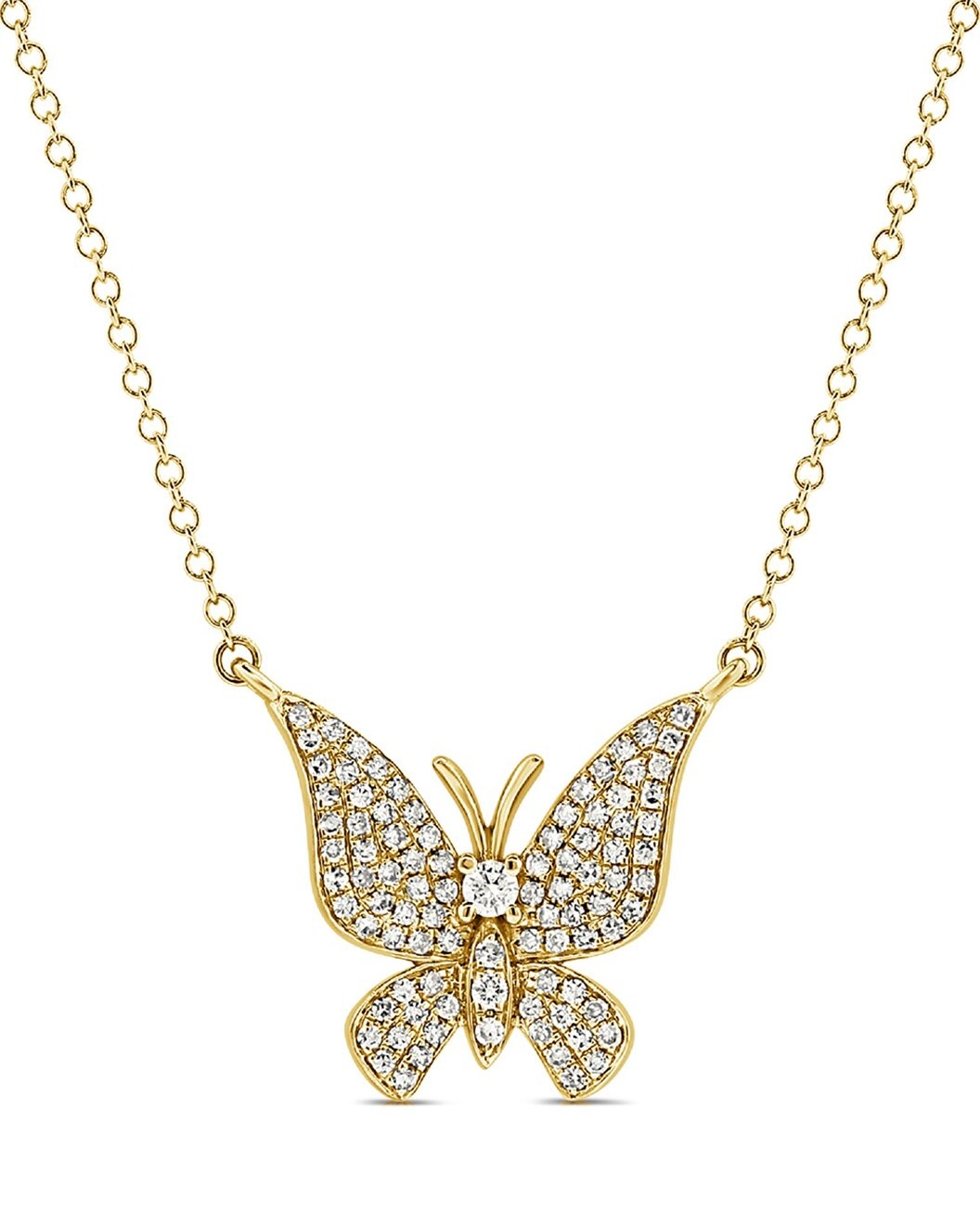 14k 0.30 Ct. Tw. Diamond Butterfly Necklace